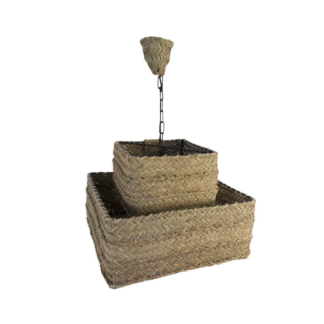 Lámpara invertida cuadrada doble