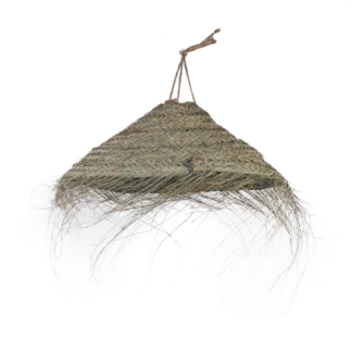 Lámpara cónica tupida baja con flecos