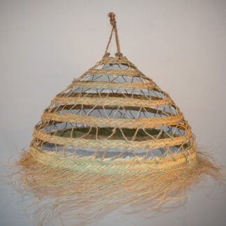Lámpara iglú calada jareta con flecos