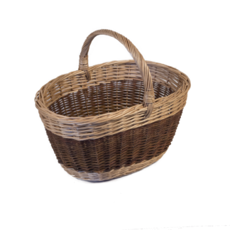 Cesta rústica de mimbre