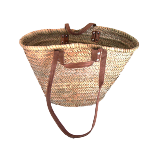 Capazo de 4 asas de cuero