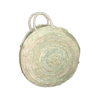 Bolso cerrado redondo de dos asas de cuerda