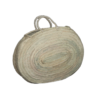 Bolso cerrado ovalado de dos asas de cuerda