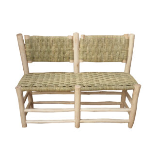 Banco de palmito con respaldo