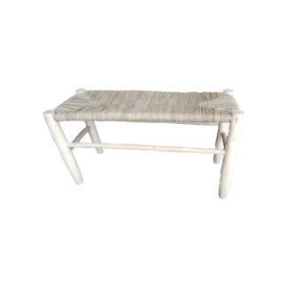 Banco de dos plazas con asiento de palmito